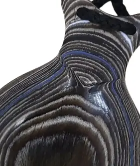 Castañuela de Madera Veteada Gris Profesional | FlamencoExport